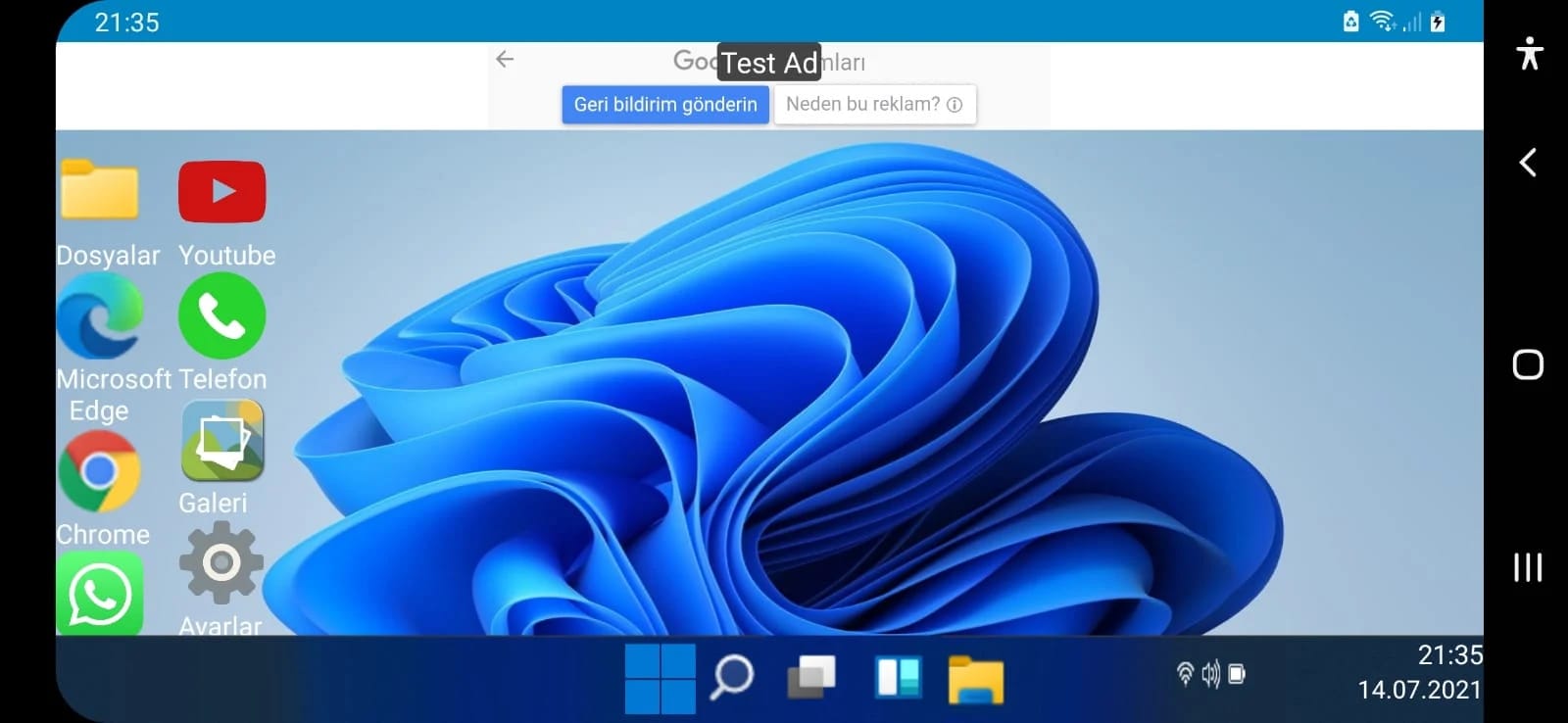 Windows 11 Launcher Screenshot