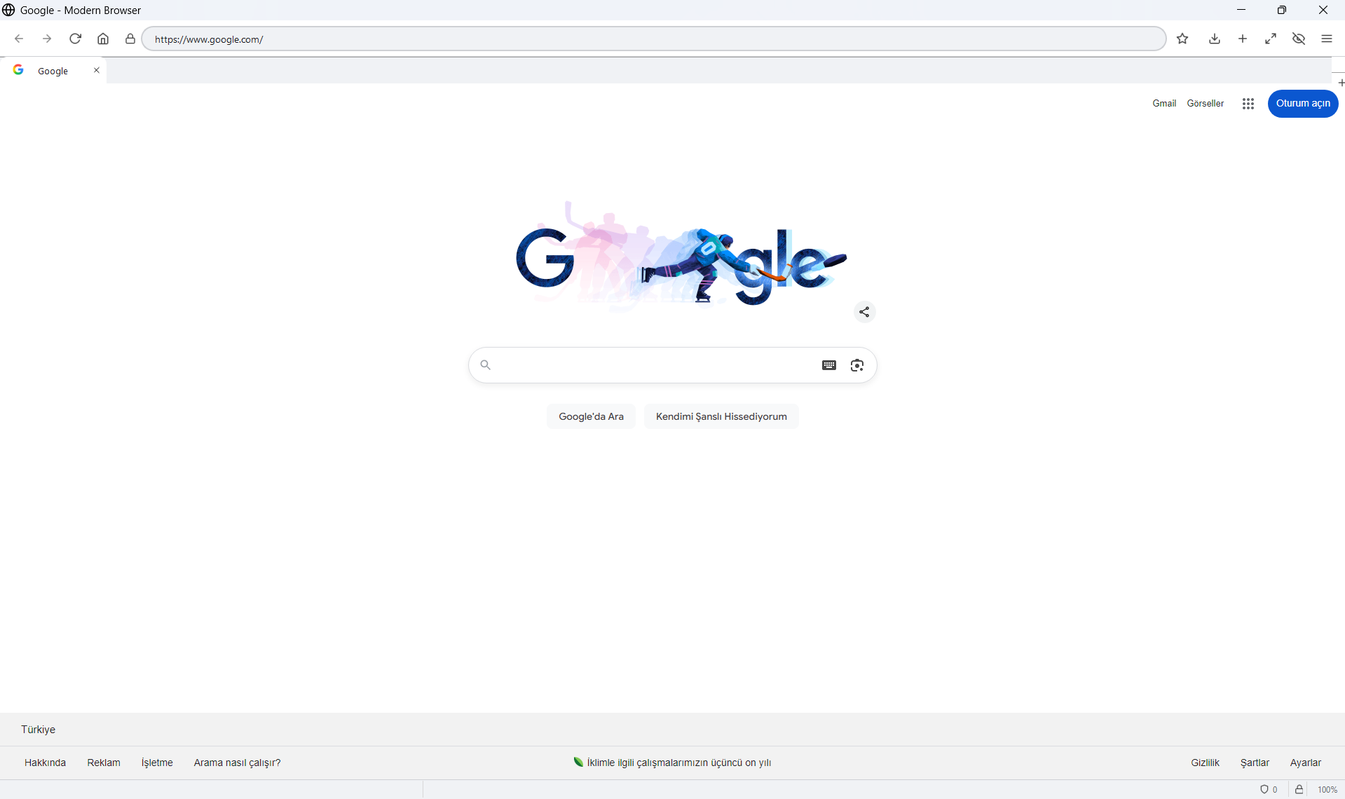 Modern Browser Screenshot